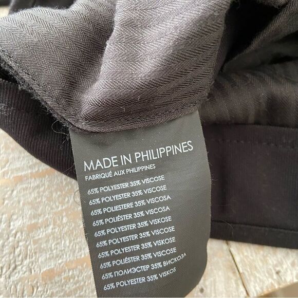 CLUB Monaco-Wide Leg Black High Rose Pants - Picture 8 of 10